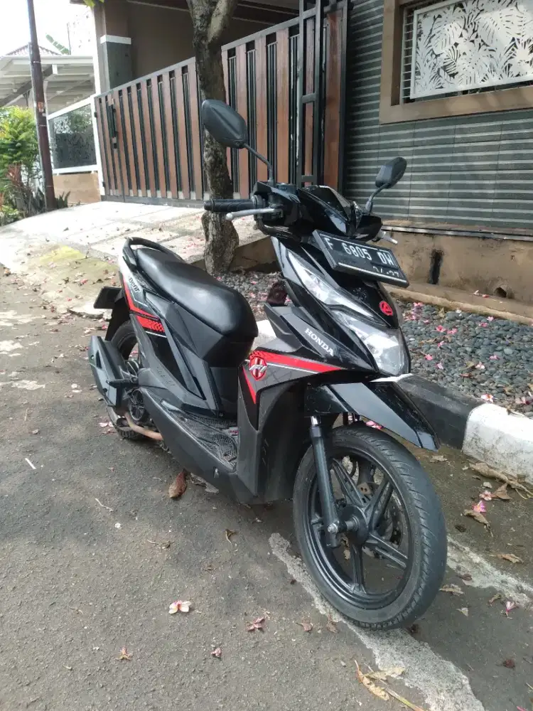 Honda beat 2017, hitam, unit ori tangan pertama dari baru.