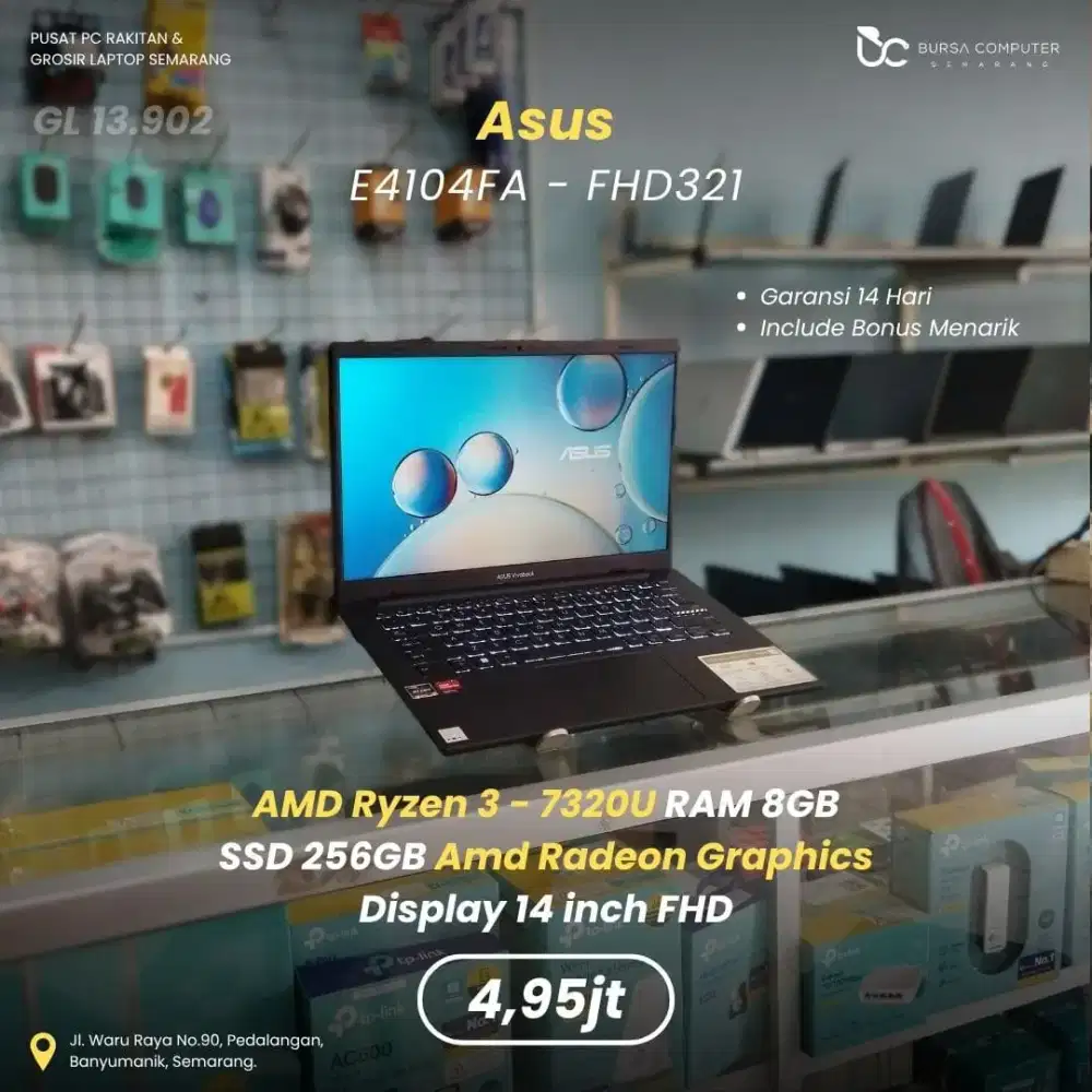 ASUS Vivobook Go 14-E1404FA | Ryzen 3 7320U 8GB 256GB