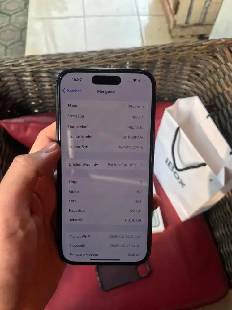 iphone 15 ibox baru 2minggu