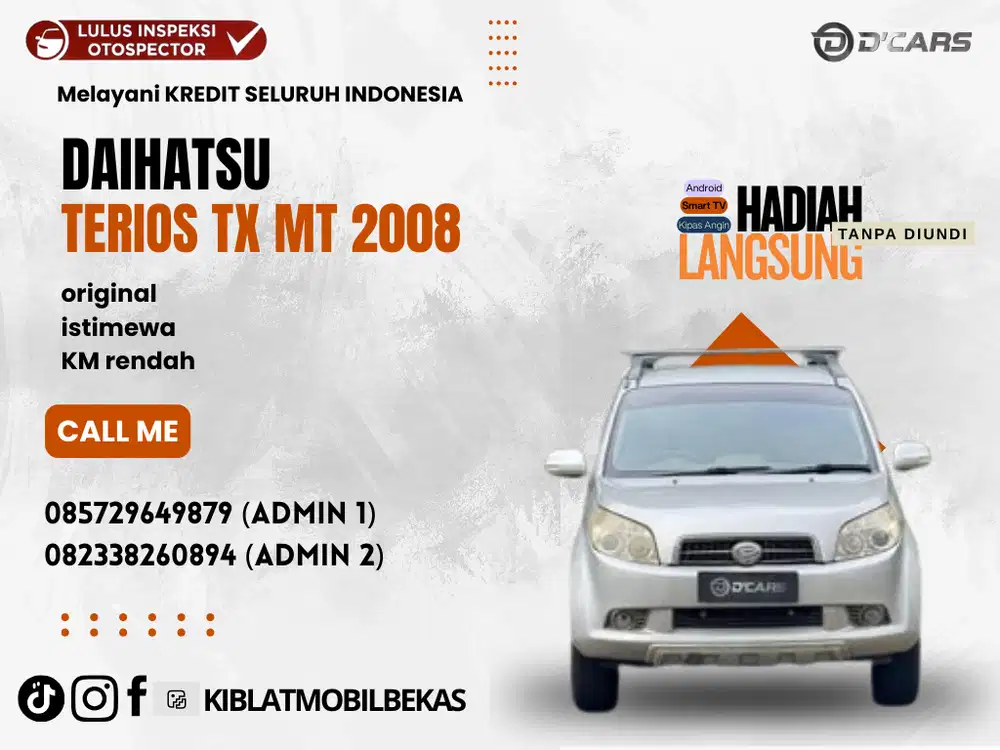 DAIHATSU TERIOS TX 2008 MANUAL BEBAS LAKA BEBAS BANJIR ISTIMEWA