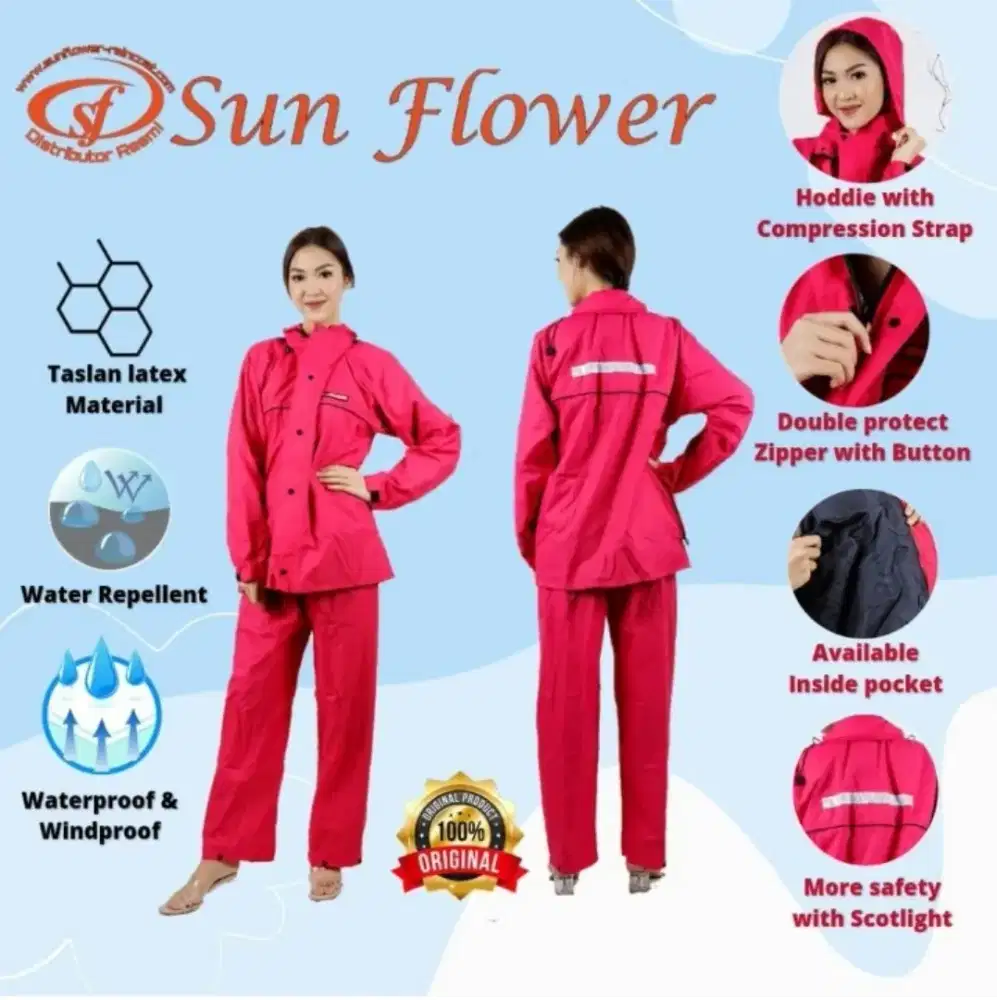 Menjual Jas Hujan Sunflower