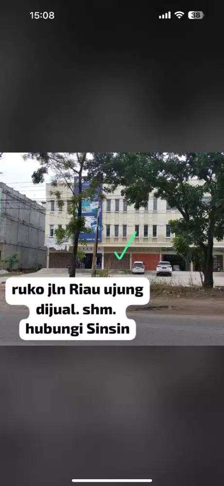Ruko 3tingkat kota Pekanbaru jalan Riau