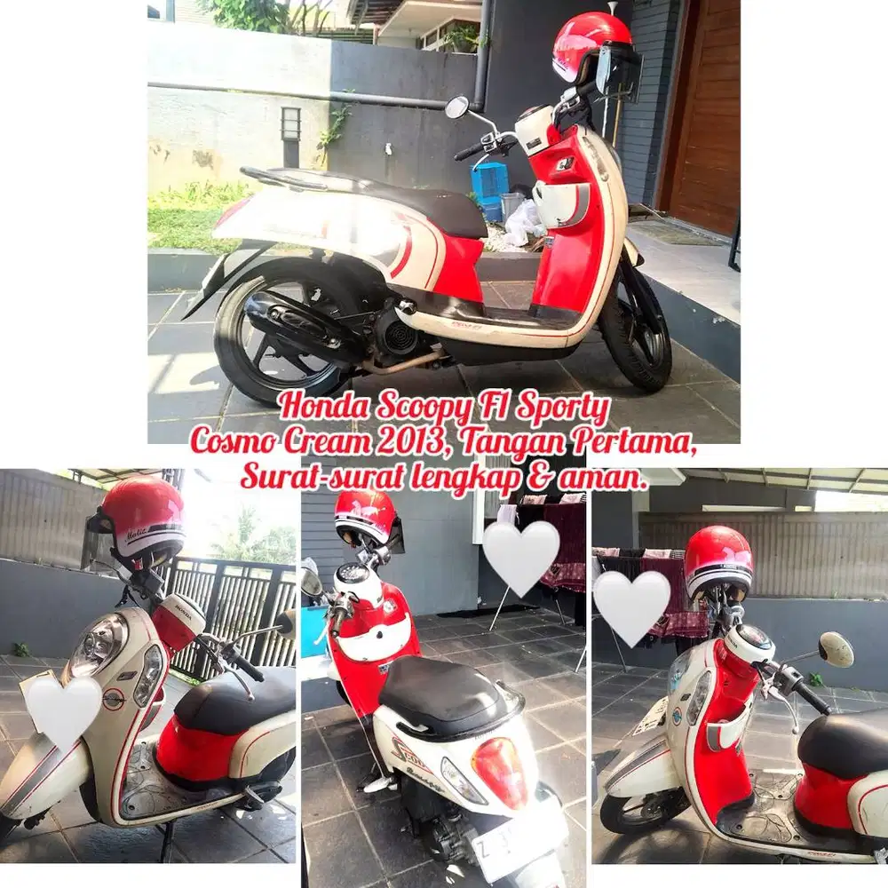 Honda Scoopy F1 Sporty Cosmo Cream, tangan pertama, surat-surat aman