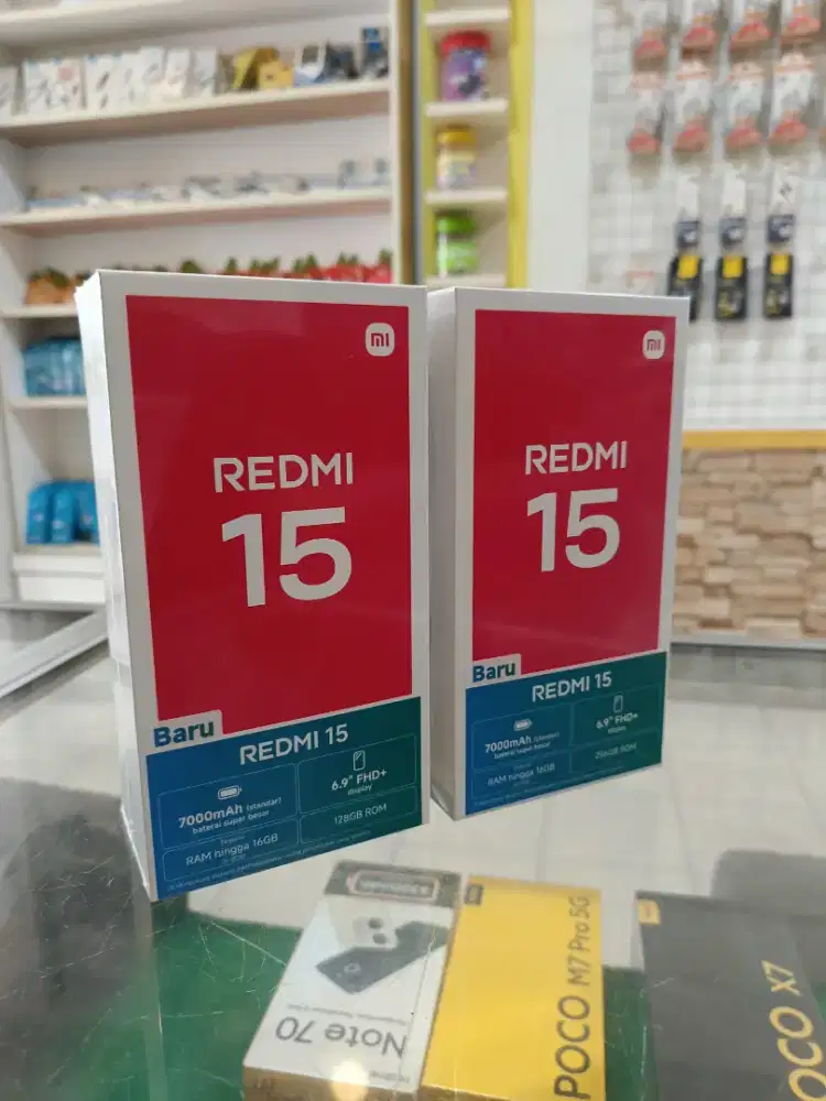 Redmi 15 8/128 Promo+Bonus cash & kredit Garansi Resmi