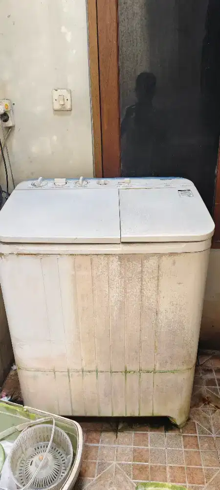 Jual Mesin Cuci 2 Tabung Toshiba Laundrina VH-E85LN(W) Kapasitas 8 Kg