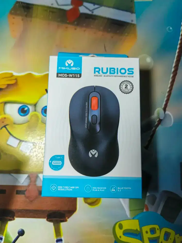 Mikuso MOS-W115 Rubios Mouse Wireless Bluetooth Rechargeable