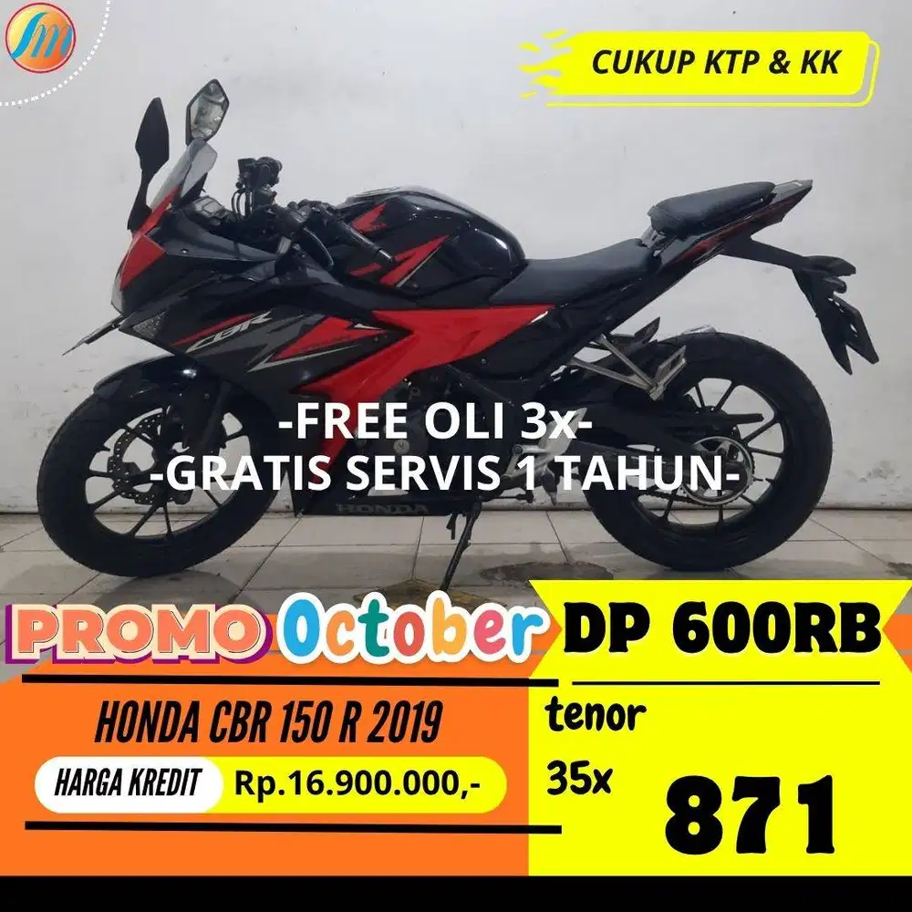 HONDA CBR 150 R 2019 KREDIT DP 600RIBU ANGSURAN RINGAN BERGARANSI