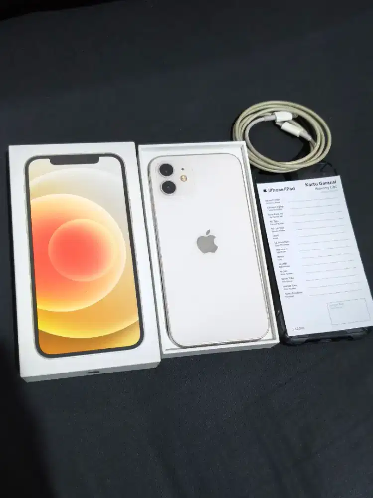 iPhone 12 White 128GB Mulus Fullset