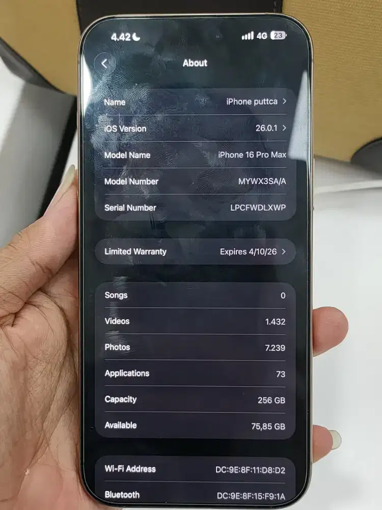 Iphone 16 pro max 256Gb ex blibli