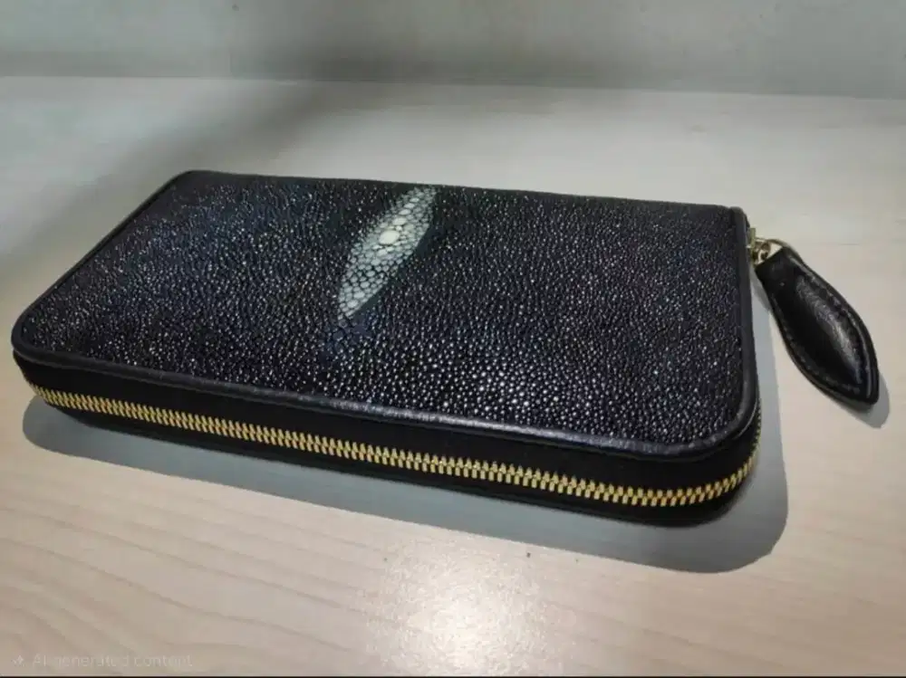 Dompet wanita kulit pari (luar) sapi (dalaman)