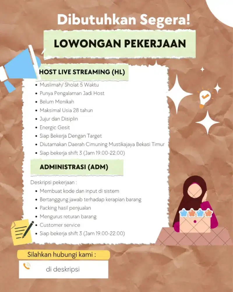 Host live dan Admin