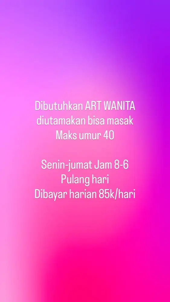 Art serabutan rumah tangga