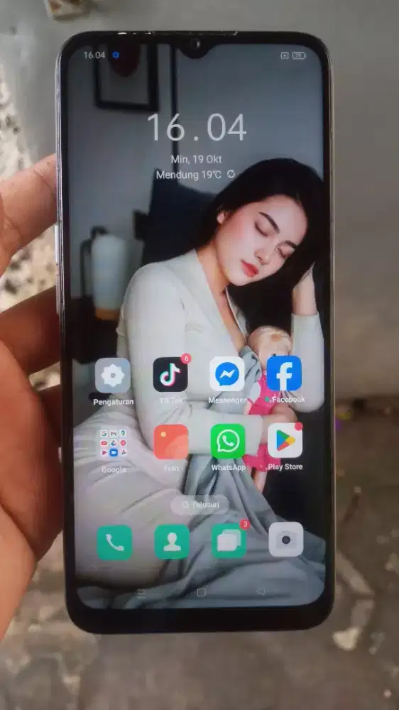 Oppo A16 4G 3/32 layar 6.5 inchi mulus tt/barter