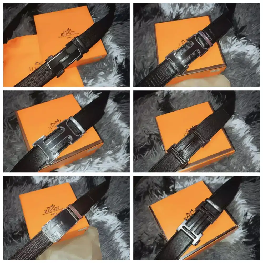 Belt Hermes pria logo ready banyak model