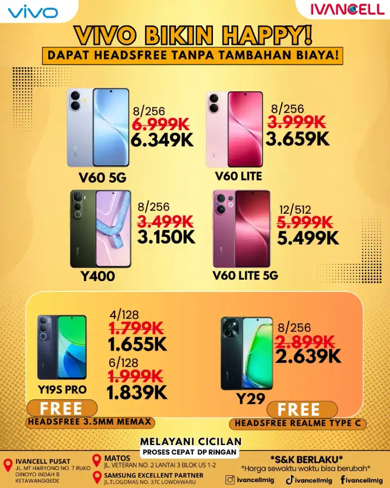 Vivo Y400 ram 8/256 murah polll