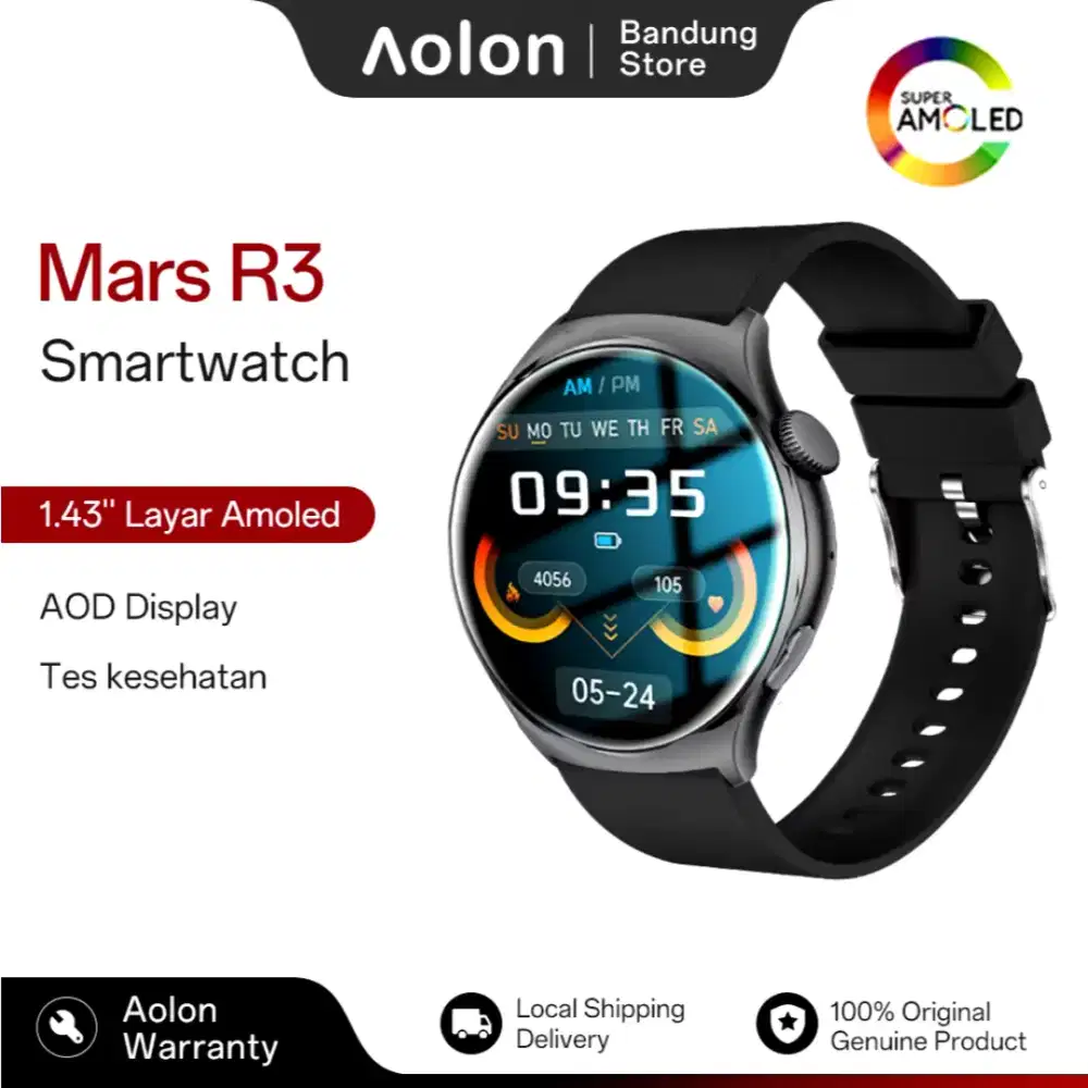 Jam Tangan Pria/Wanita Smartwatch Aolon Mars 3