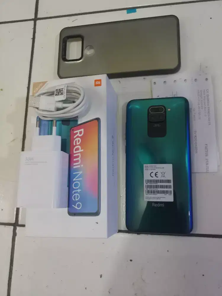 Redmi Note 9 Ram 6+2/128 GB Fullset Orian Blum Pernah Servis Mulus Bgt