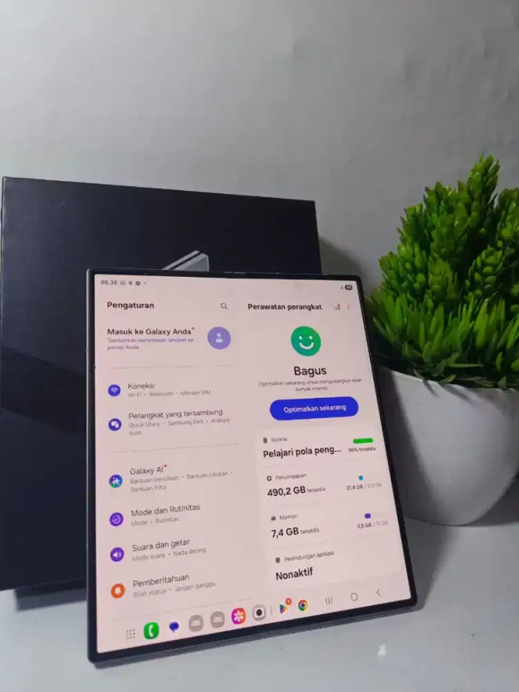 SAMSUNG Z FOLD 6 5G RAM 12/512GB ORIGINAL SEIN ABU ABU METALLIC LIKE