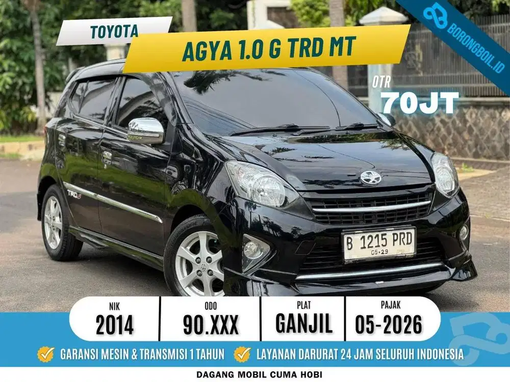 Agya 1.0 G TRD MT 2014 Hitam