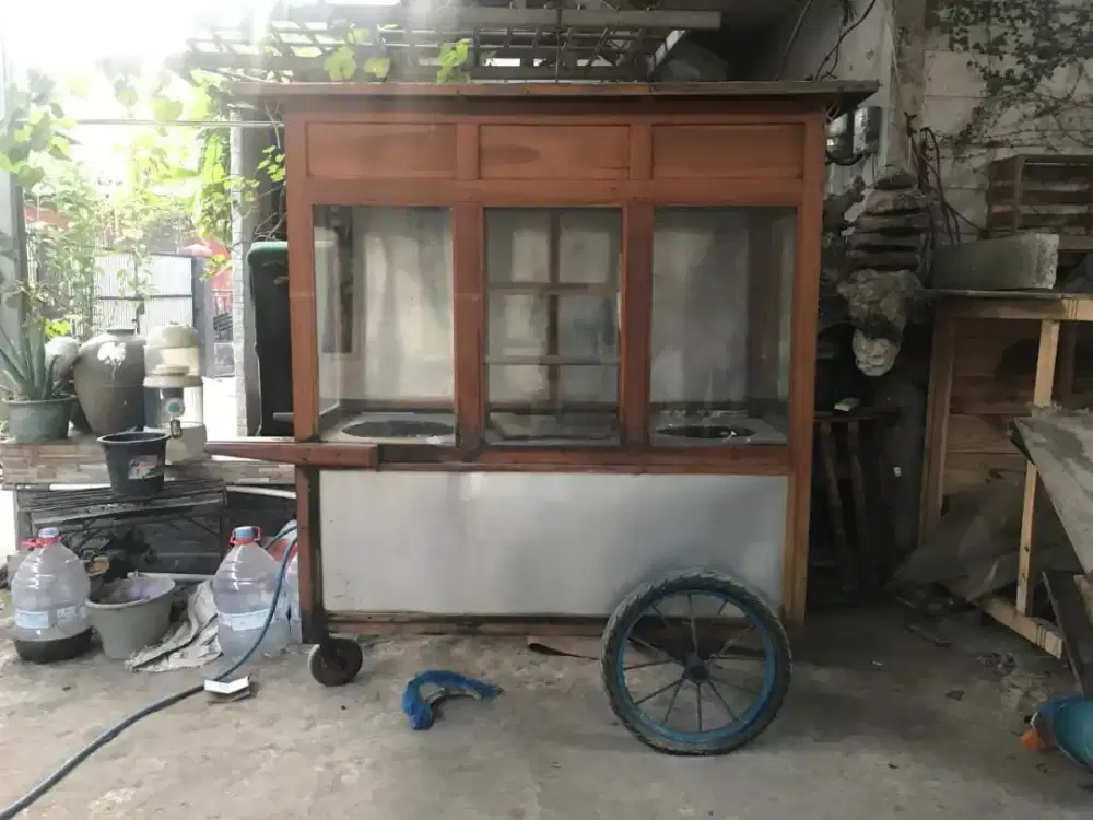 gerobak 2 tungku beroda