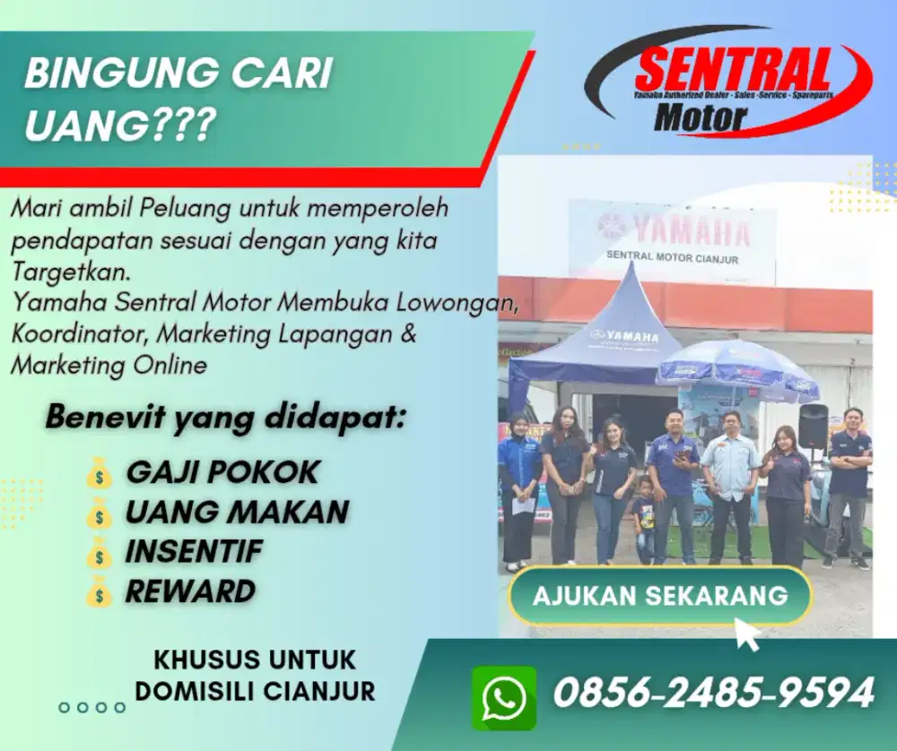 Dibutuhkan Marketing dan Koordinator