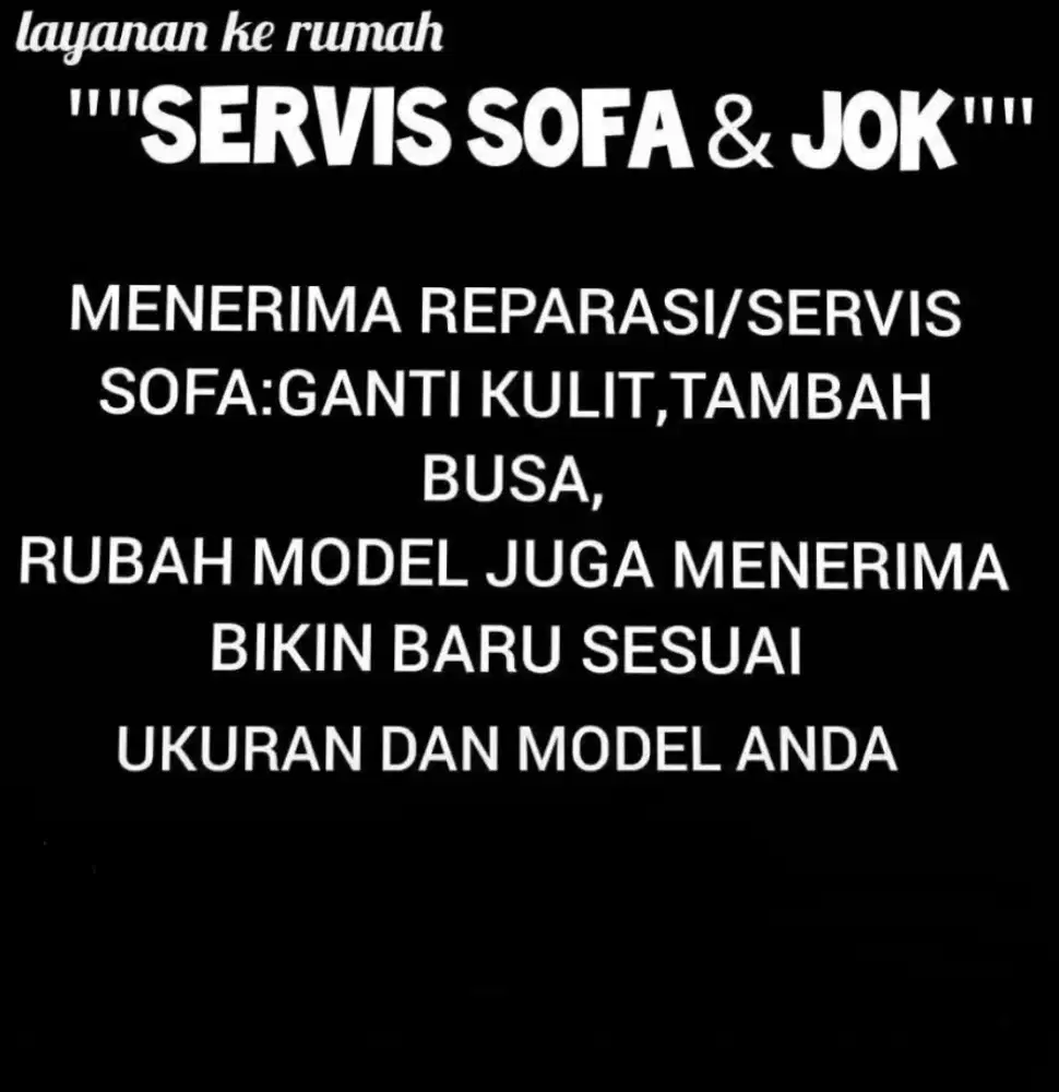 SERVIS SOFA DAN & JOK