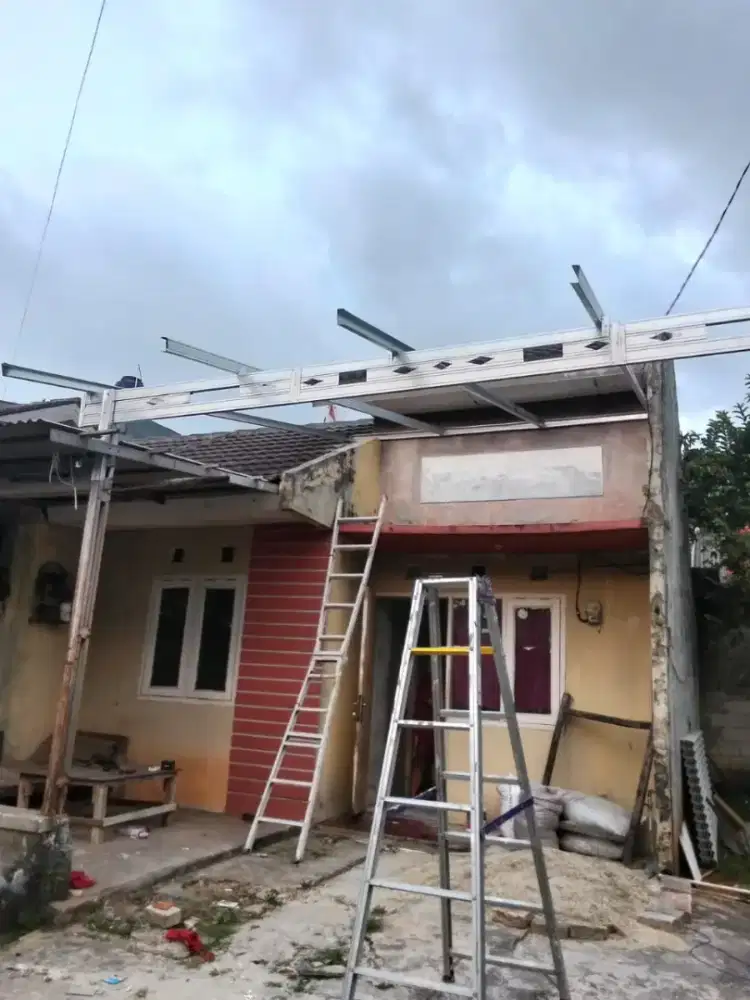 Tukang bangunan,atap baja ringan,kanopi,renopasi,atap bocor dll
