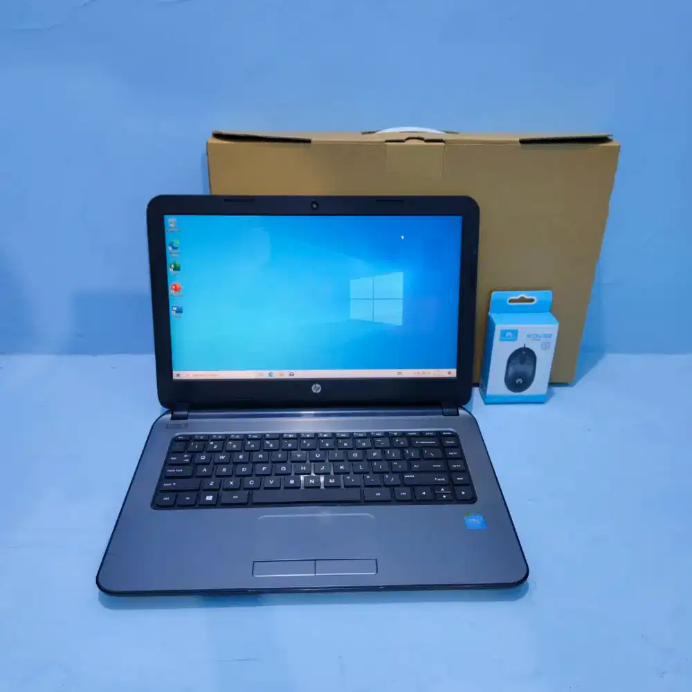Laptop HP Slim Ram 8GB Win10 Siap pakai Bonus mouse+Tas