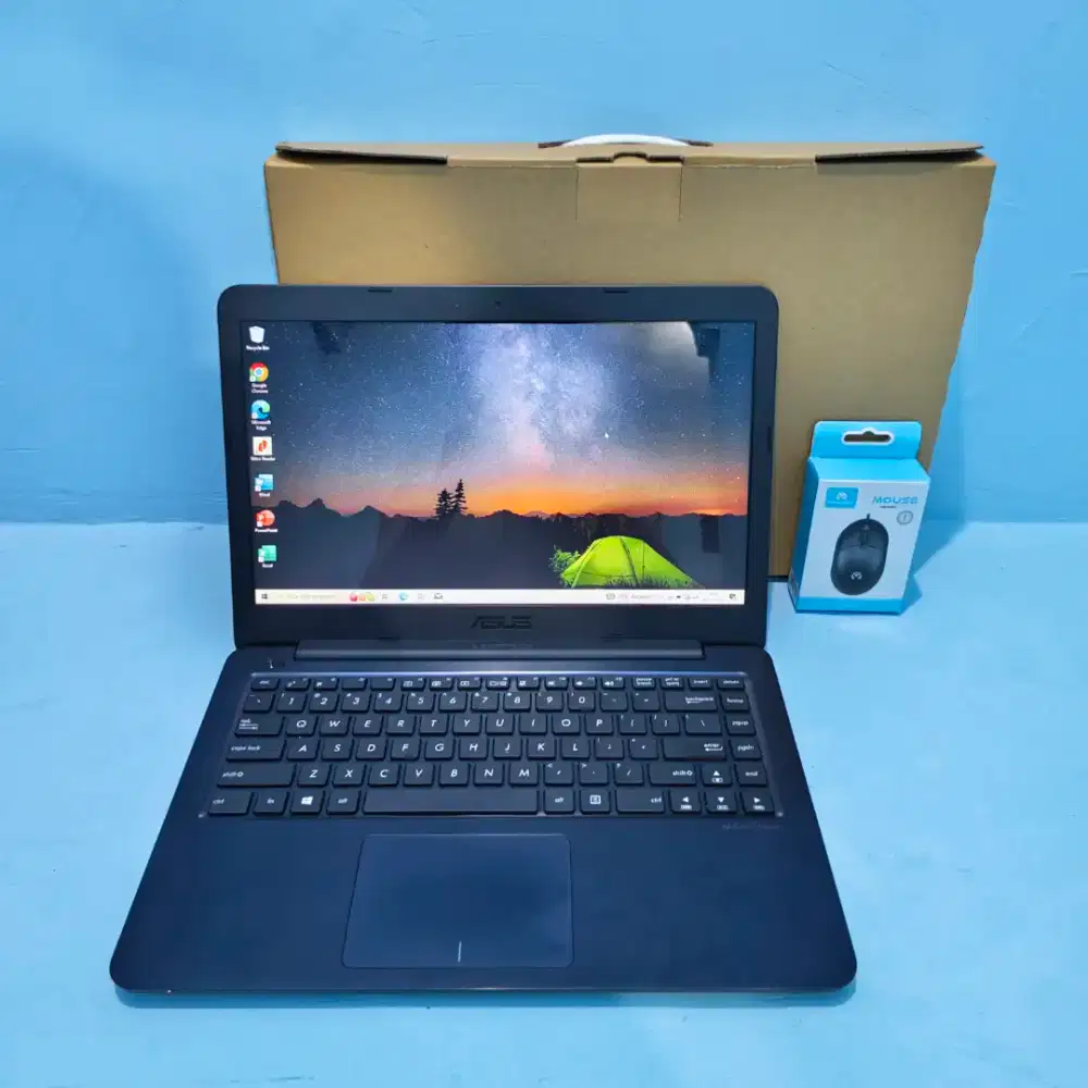 Laptop Asus Slim Ram 4GB Win10 Siap pakai Bonus mouse+Tas