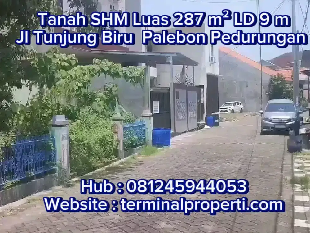 Tanah Dijual Sblh AMNI SHM Langsung Pemilik Tunjung Biru Palebon Pedurungan Semarang Timur