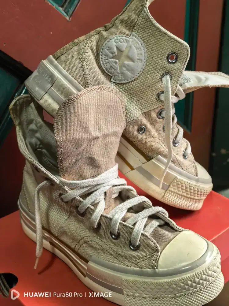 Sepatu Sneakers Converse ChuckTaylor 70s OatMeal High Original Size 37