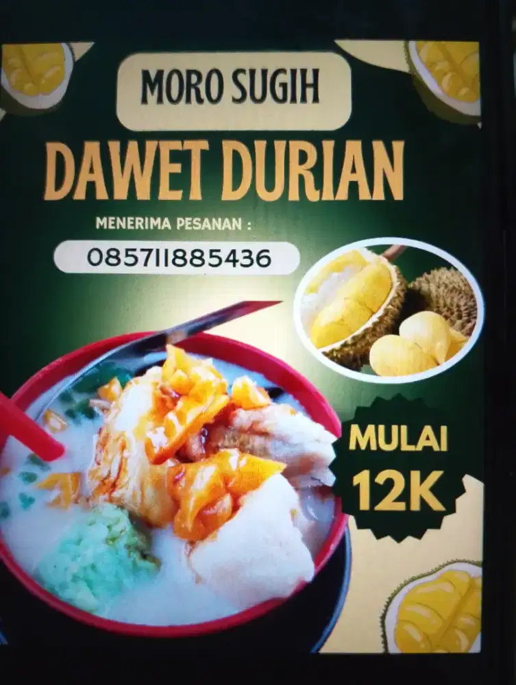 Cari karyawan buat jaga Es cendol Durian dan ayam bakar