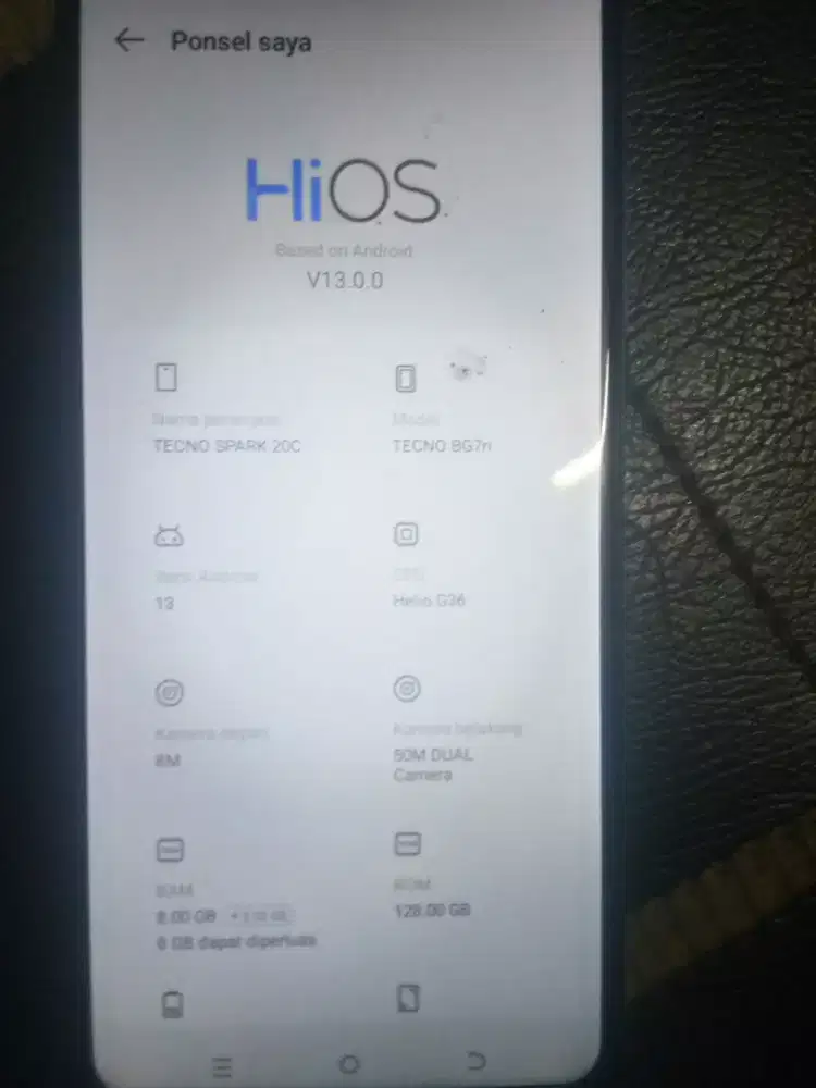 Jual hp tecno 8/128