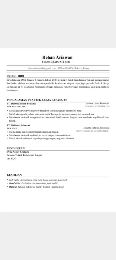 Mencari pekerjaan apa saja
