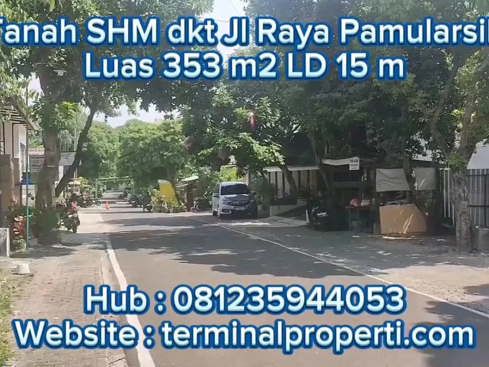 Tanah Dijual Lebar Jln 10 m SHM Hak Milik Dkt Jl Raya Pamularsih Kel Gisikdrono Kec  Semarang Barat