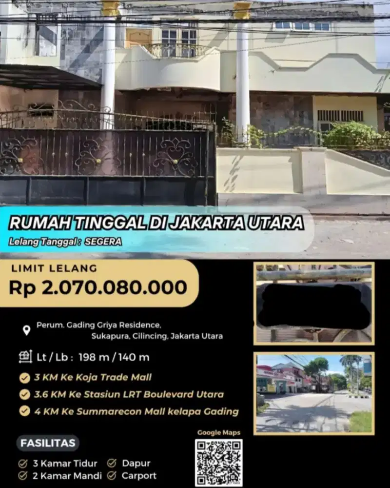 Dijual Rumah Gading Griya Residence