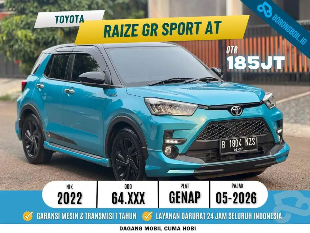 TDP 5JT TOYOTA RAIZE GR SPORT TWO TONE AT 2022 BIRU SIAP PAKAI