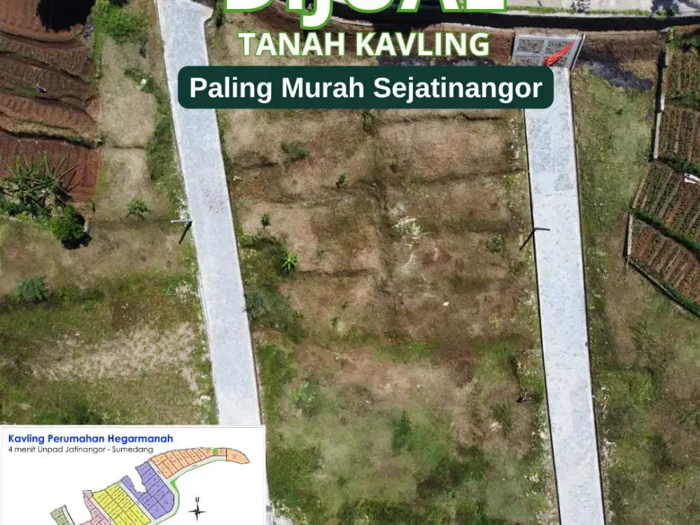 Kavling Jatinangor Sisi Jalan Aspal, Akses 2 Mobil Lancar, SHM