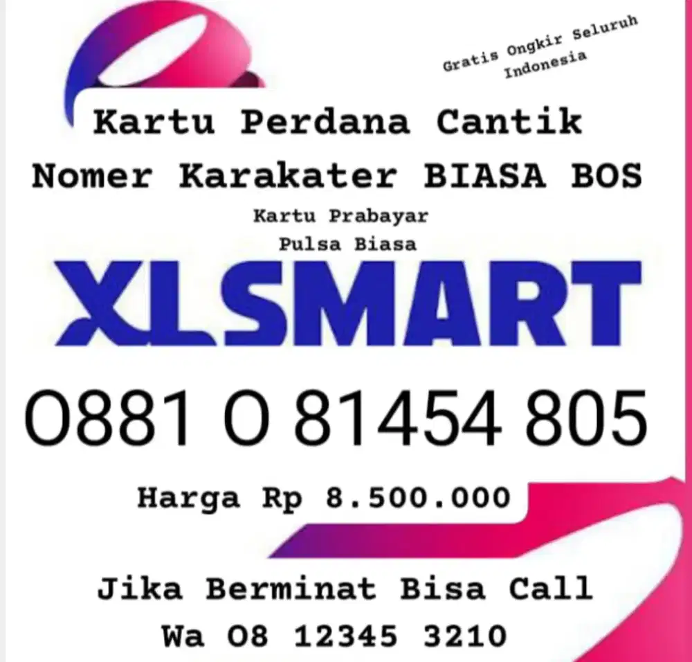 Nomer Cantik smartfren Nomor cantik langka XL telkomsel nocan
