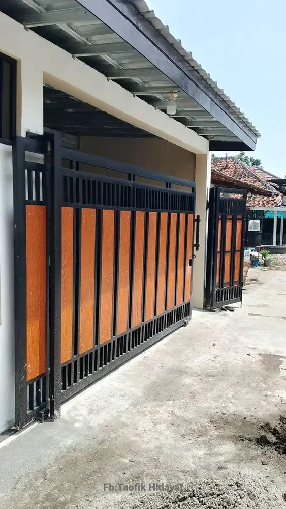 Pintu pagar bahan Grc