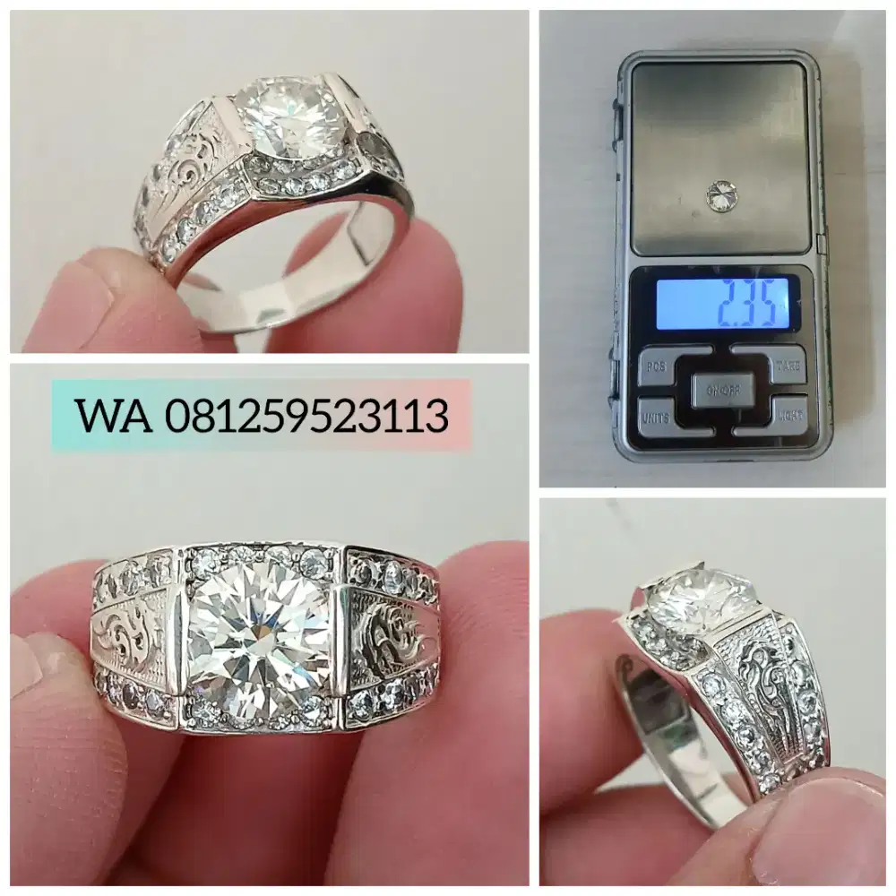 Moissanite 2.35cts Silver Ring Shine Bright Like A Diamond