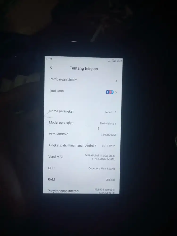 Redmi note 4 3 32