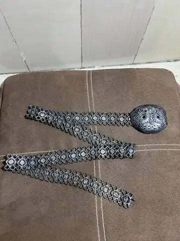 Vintage ikat pinggang silver antik