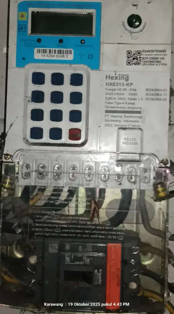 METER LISTRIK 3 phase merk HEXING