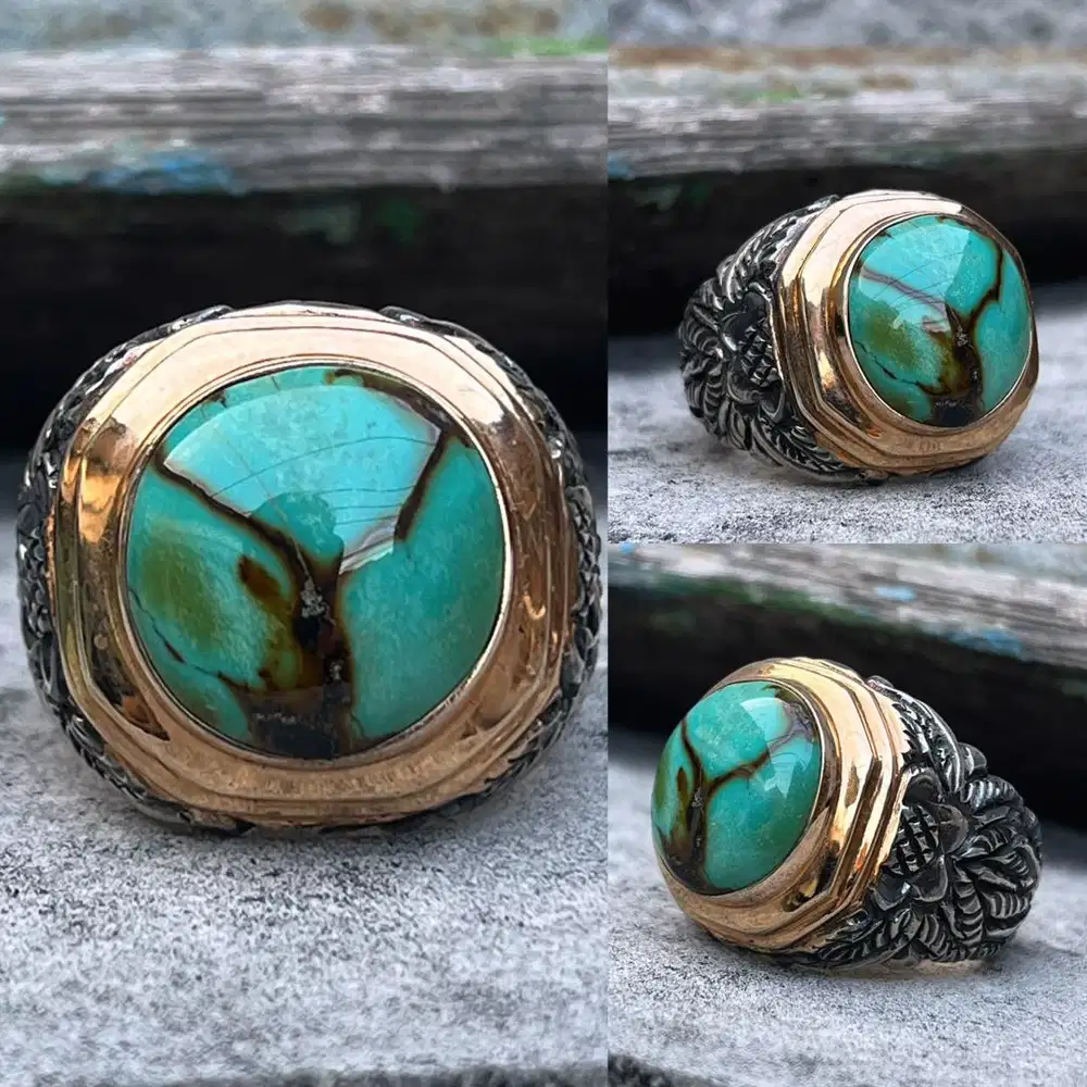 Natural Turquoise Phyrus Hubei Motif Y
