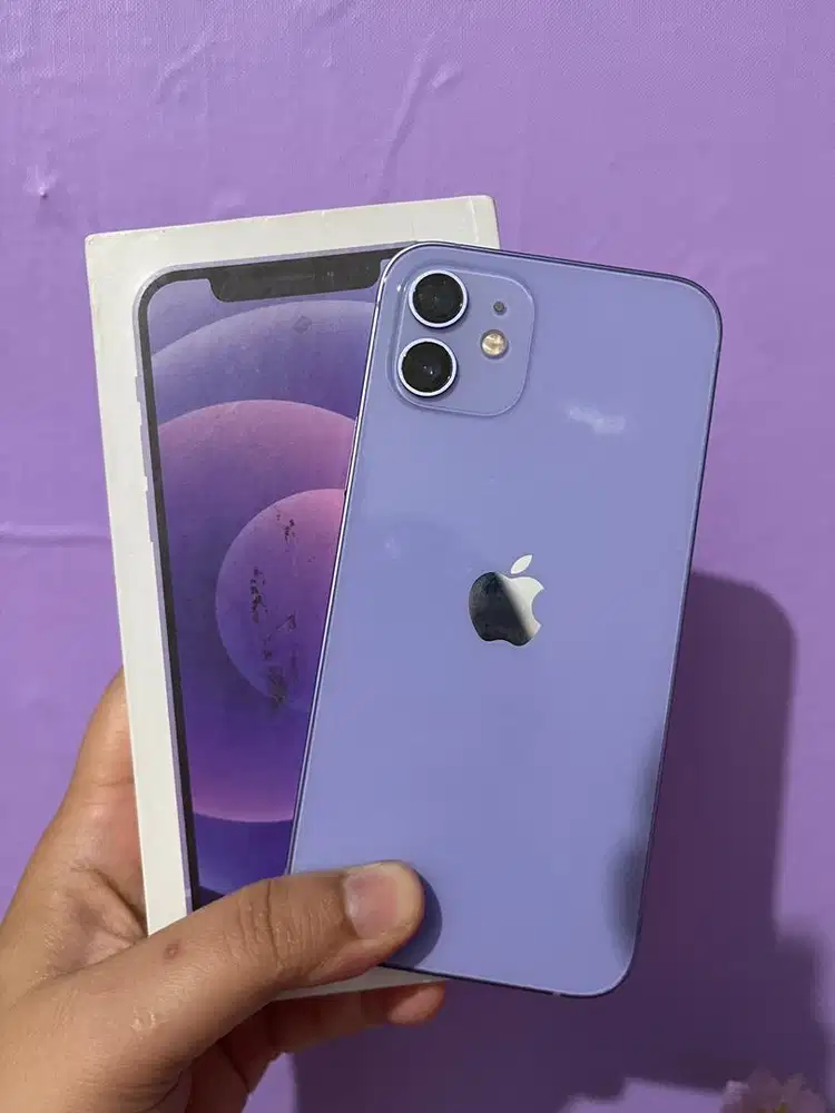 DIJUAL IPHONE 12 64GB PURPLE IBOX