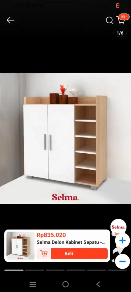Lemari sepatu merk selma