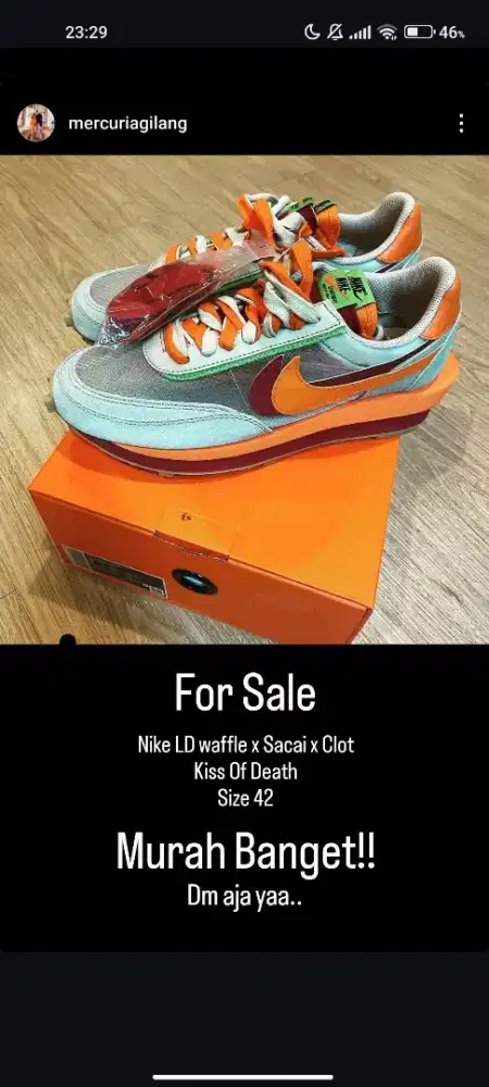 OG NIKE Sacai Cloth Kids Of Death