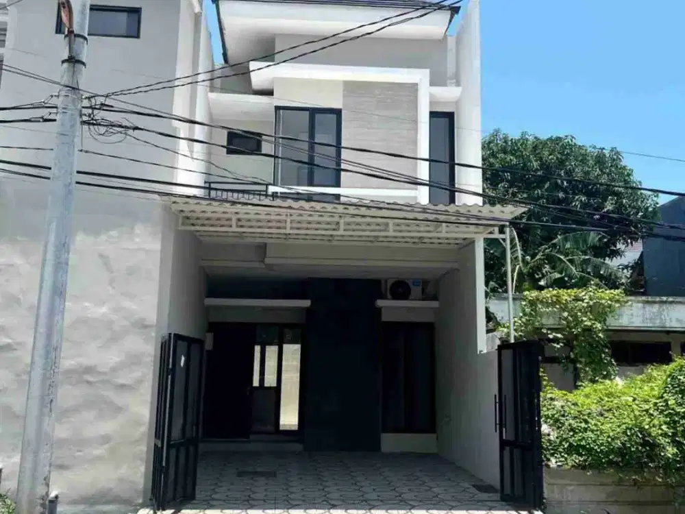 KUTISARI INDAH UTARA FREE Pajak‼️ Rumah 2 Lantai Baru Row 4 Mobil dekat Kampus Petra