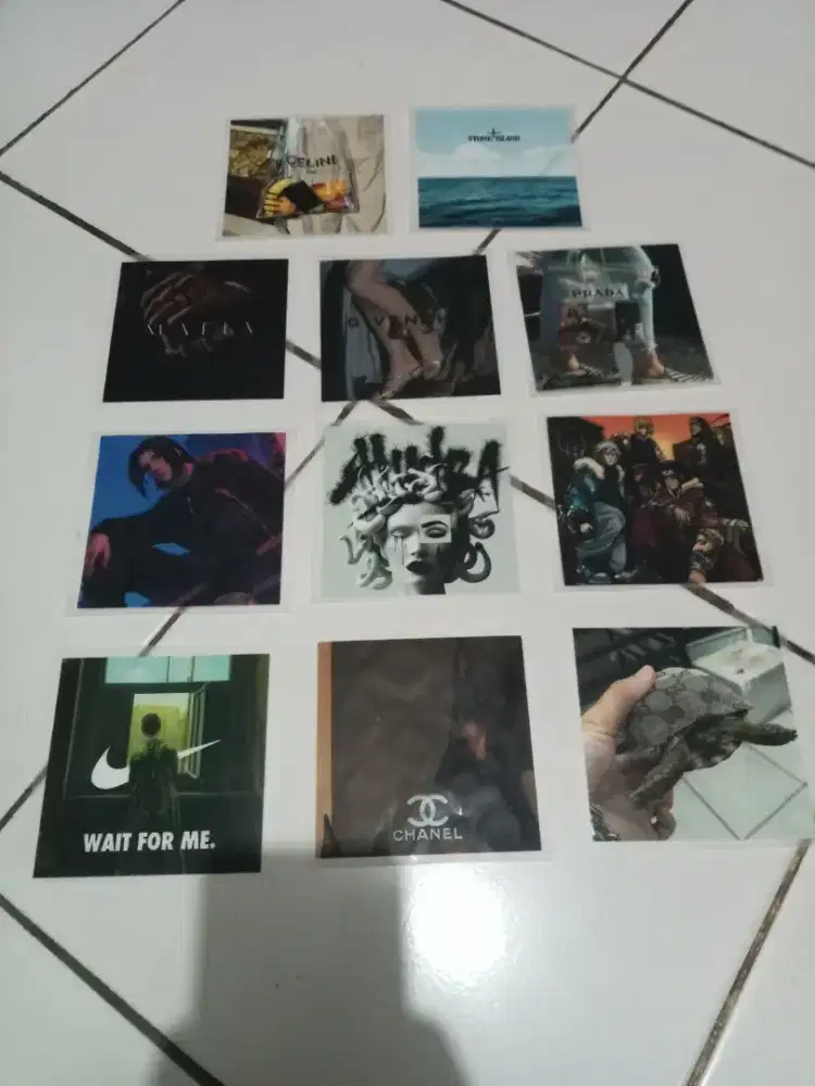 Sticker DTF ukuran 10 cm x 10 cm